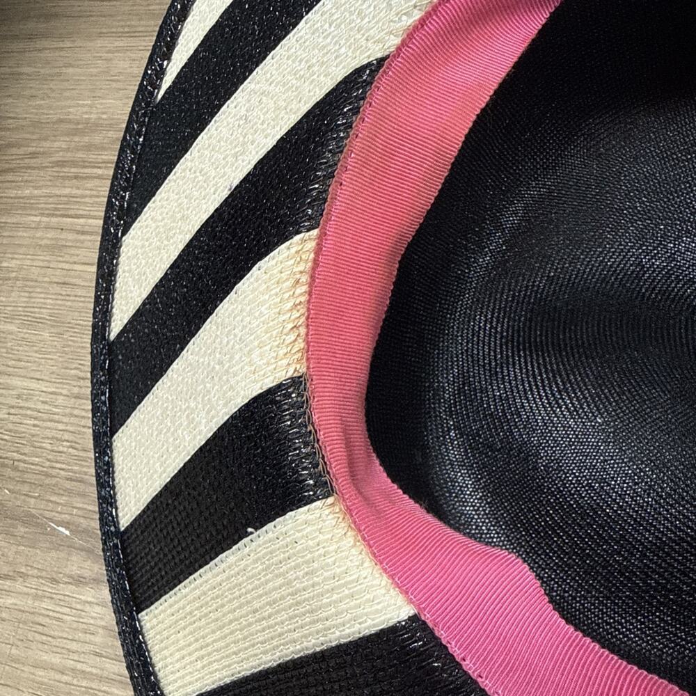 Vintage Frank Olive Straw Hat for Saks Fifth Avenue Elegant Classic - Picture 9 of 10
